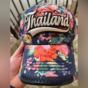 Robin Ruth floral navy Thailand baseball hat navy blue athleisure vacation